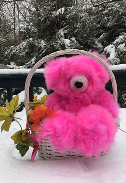 Alpaca Stuffed Toy - Hot Pink Bear