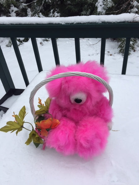 Alpaca Stuffed Toy - Hot Pink Bear