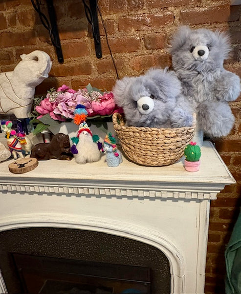 Alpaca Stuffed Toy - Silver Grey Bear 30cm
