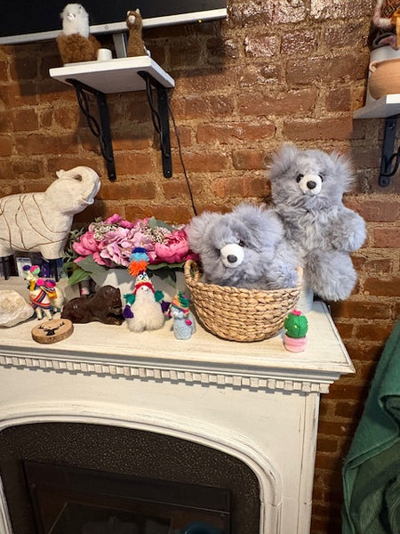 Alpaca Stuffed Toy - Silver Grey Bear 30cm