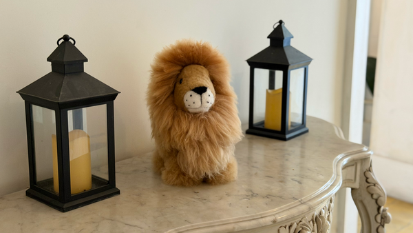 Alpaca Stuffed Toy - Natural Color Lion