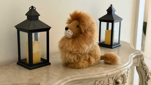 Alpaca Stuffed Toy - Natural Color Lion