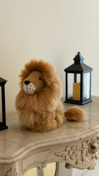 Alpaca Stuffed Toy - Natural Color Lion