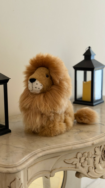 Alpaca Stuffed Toy - Natural Color Lion
