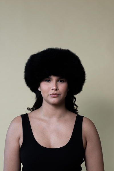 Alpaca Russian Hat Black