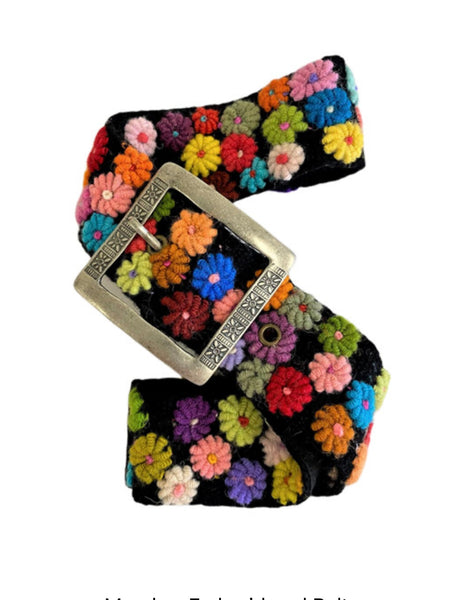 Meadow Embroidered Belt