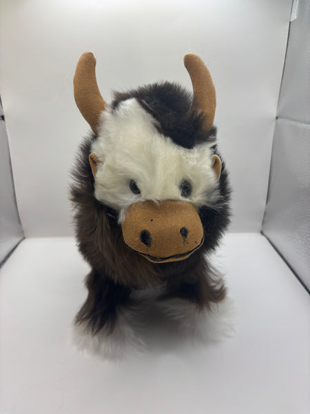 Alpaca Stuffed Toy - Highland Cow Black & White