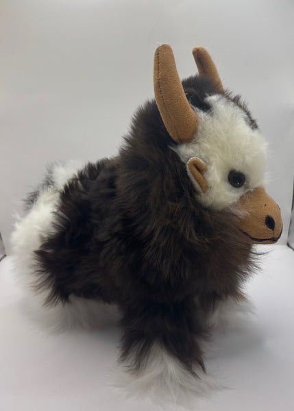 Alpaca Stuffed Toy - Highland Cow Black & White