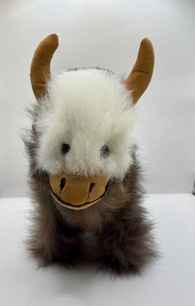 Alpaca Stuffed Toy - Highland Cow Black & White