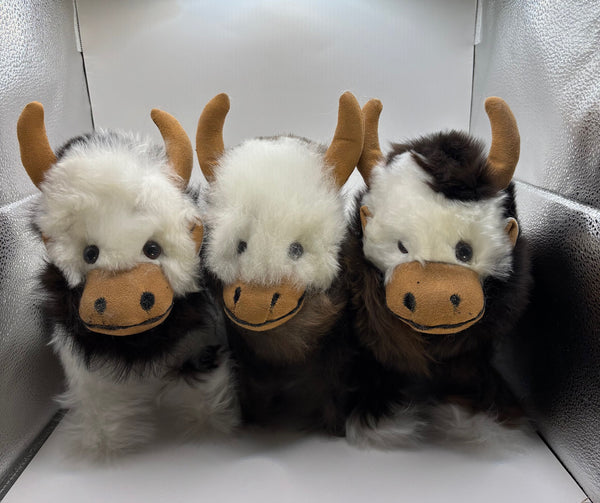 Alpaca Stuffed Toy - Highland Cow Black & White