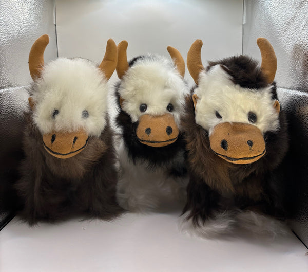 Alpaca Stuffed Toy - Highland Cow Black & White