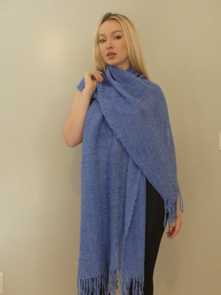 Alpaca Shawl Sky Blue