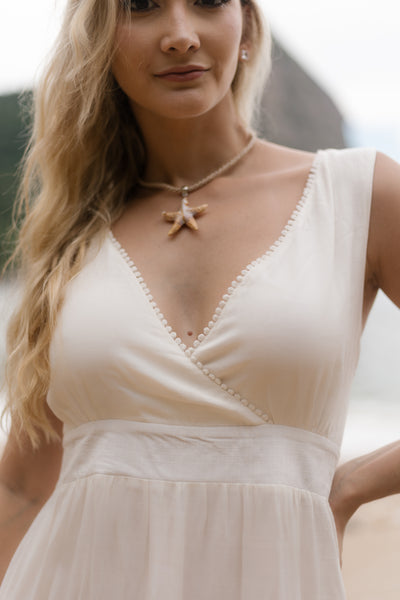Summer Cotton Dress- Renata in White