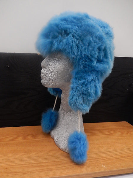 Alpaca Aviator Hat - Blue