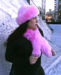 Alpaca Russian Hat - Cotton Candy Pink
