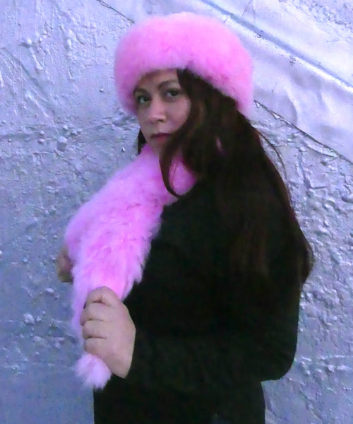 Alpaca Stole - Cotton Candy Pink