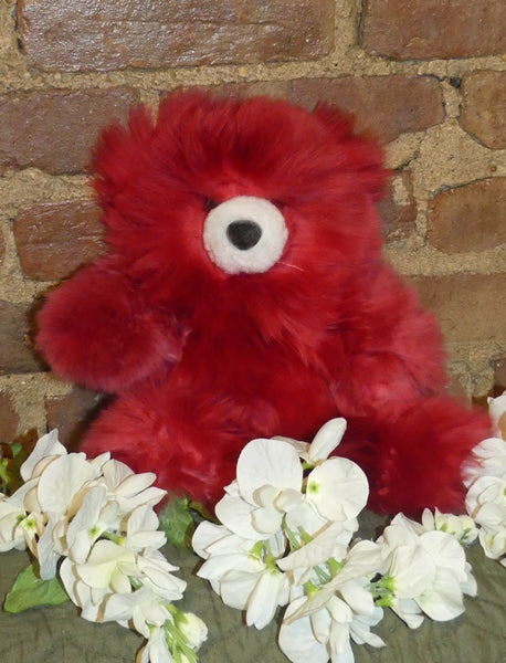 Alpaca Stuffed Toy - Red Bear