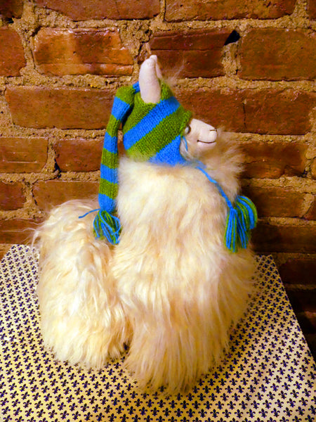 Alpaca Stuffed Toy - Natural Color Alpaca Suri