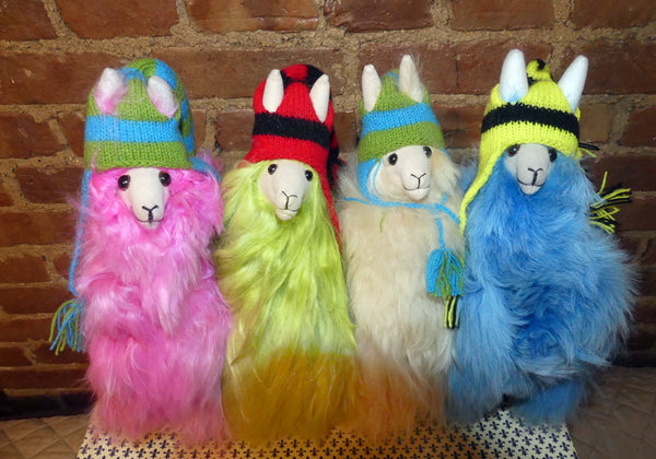 Alpaca Stuffed Toy - Natural Color Alpaca Suri