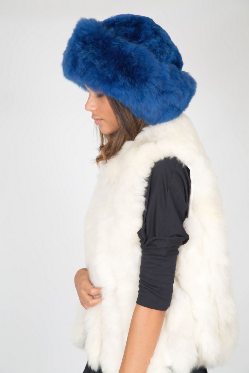 Alpaca Russian Hat - Royal Blue