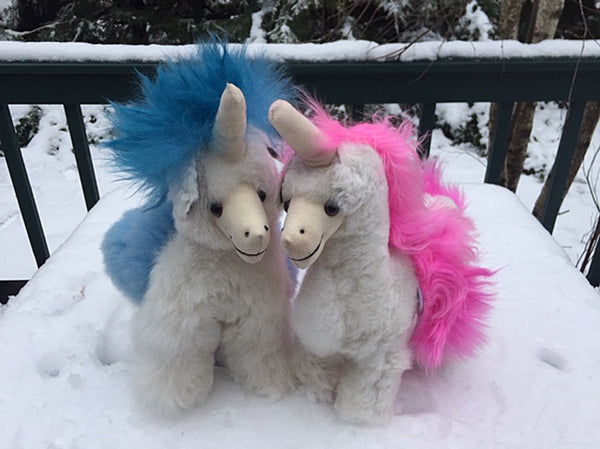 Alpaca Stuffed Toy - Unicorn Pink