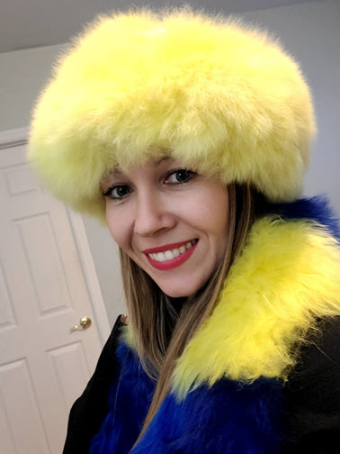 Alpaca Stole " Ukranian flag colors"