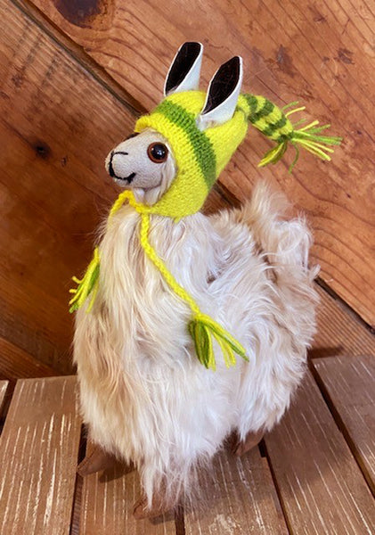 Alpaca Stuffed Toy - Natural Alpaca Suri- 10 inch size