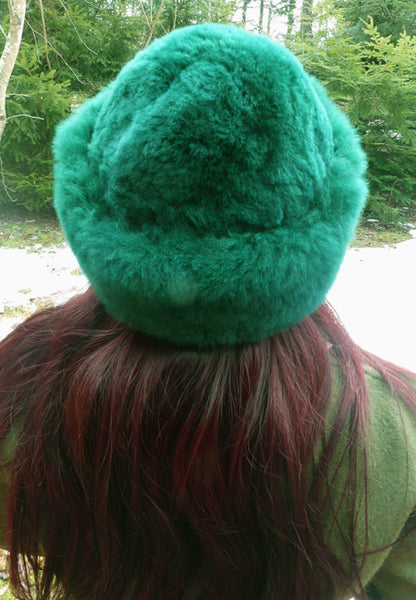 Alpaca Russian Hat - Emerald Green