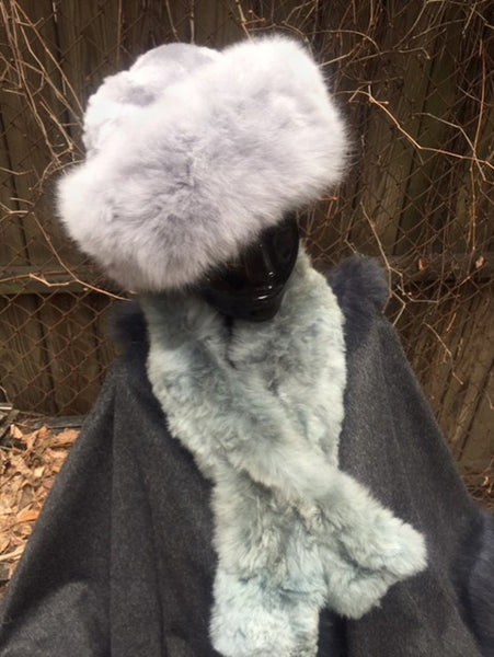 Alpaca Russian Stole - Silver Gray