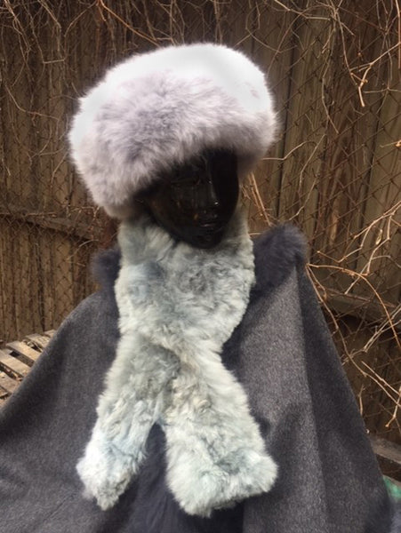 Alpaca Russian Stole - Silver Gray