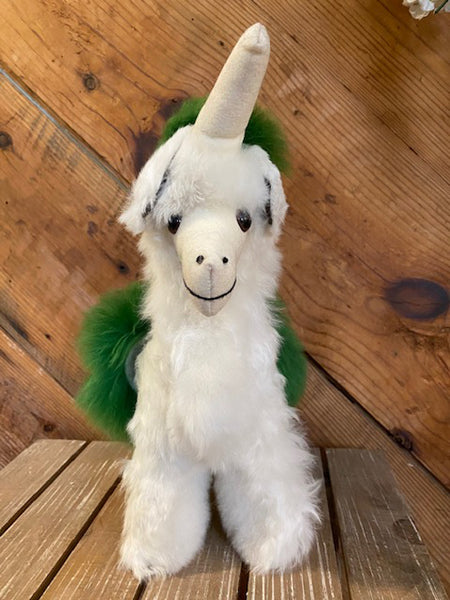 Alpaca Stuffed Toy - Unicorn Forest Green